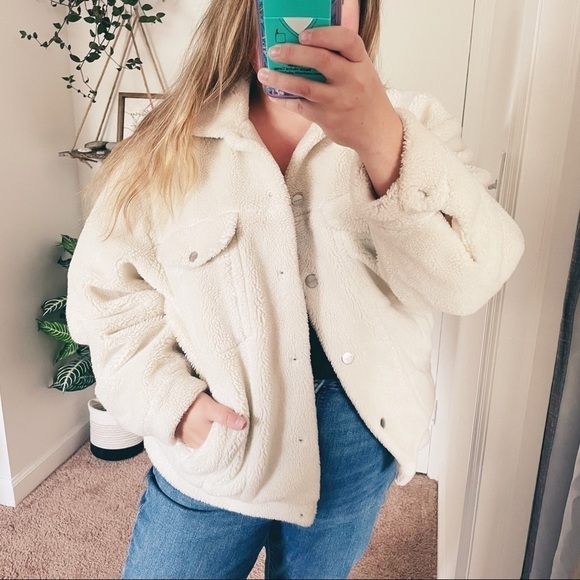 Anine Bing Rory Faux Sherpa Jacket Medium - Picture 9 of 14